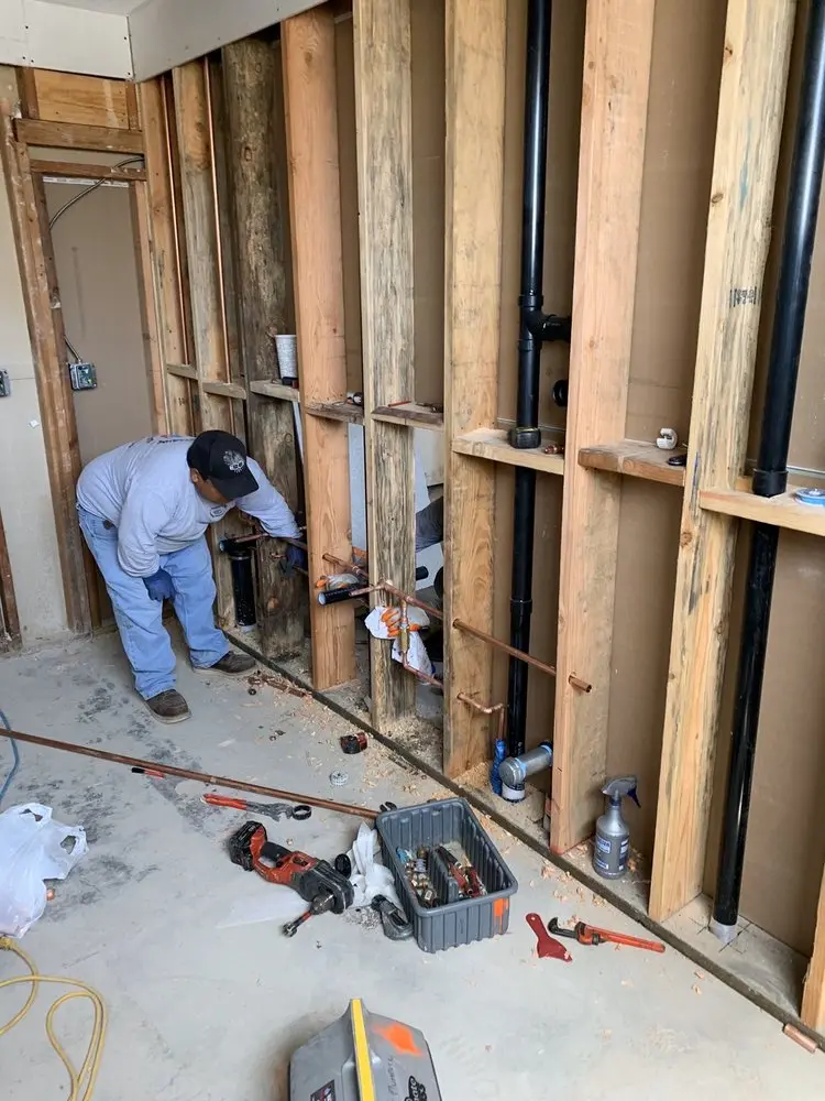 Commercial rough-in plumbing for Gas Line Repair in Stonewall